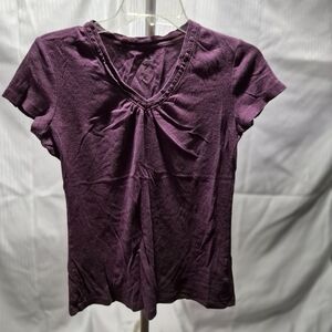 A.N.A. Life Style Size Small Purple T-Shirt